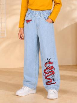 KiddoPanti - Boys Regular Fit Denim Blue Jeans