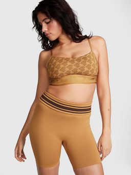 Victoria's Secret - Brown Flip It Seamless Foldover Bike Shorts