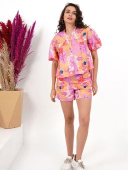 Slumber Jill - Knife Pleat Style Loose Short Co-Ord (Set of 2)