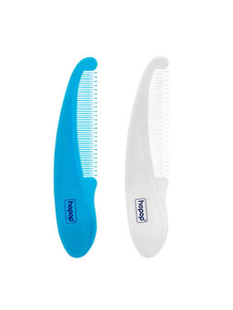 Hopop - Multi-Color Rounded Teeth Baby Hair Comb Gentle & Safe For Babies (Pack of 2) (0-3 Months)