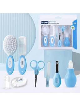 Hopop - Grooming Kit For Newborns & Toddlers Safe & Complete Baby Care Set - Blue