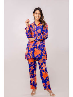 EKOHUM - Blue Floral Kurti with Pant