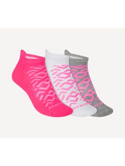 SKECHERS - Pack Of 3 Women's Half Terry Ankle Multi Socks