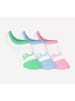 SKECHERS - Women's Pack Of 3 Contrast Non Terry Multi-Color Socks
