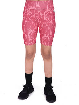 UMILDO - Pink Printed Cycling Shorts for Girls