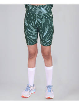 UMILDO - Teal Printed Cycling Shorts for Girls