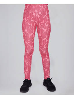 UMILDO - Girls Printed Dry Fit Stretchy Breathable Pink Sports Leggings