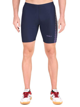 Vector X - Men Compression Half Bottom Shorts - Navy Blue