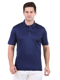 Vector X - Men Micro Pp Polo Collar Neck T-Shirt - Navy Blue