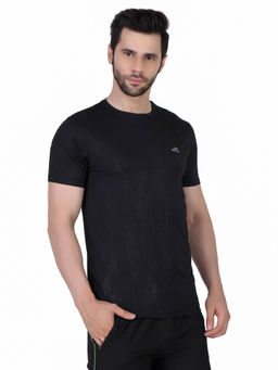 Vector X - Men Body Fit Round - Neck T-Shirt - Black