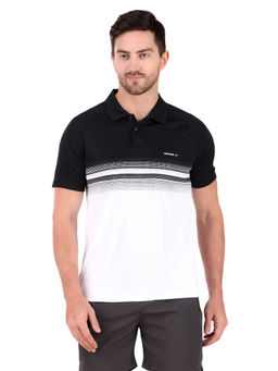 Vector X - Men Cut & Sew Colorblock Polo T-Shirt - Black