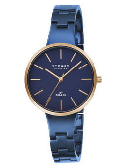 Strand by Obaku - Sunset Bahama Blue Dial Quartz Watch For Women (S700LXVLSL)