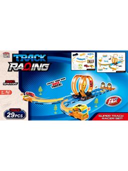 Joy Junction - Multi-Color Loop Track Car Racing Set With Pull-Back Car Track Toys (3-12 Years)