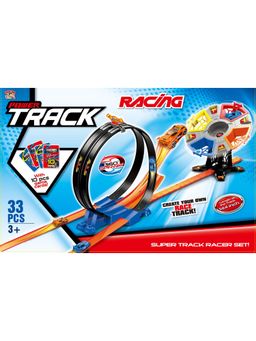 Joy Junction - Multi-Color Loop Track Car Racing Set With Pull-Back Car Track Toys (3-12 Years)