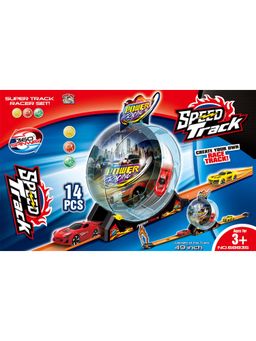 Joy Junction - Multi-Color Loop Track Car Racing Set With Pull-Back Car Track Toys (3-12 Years)