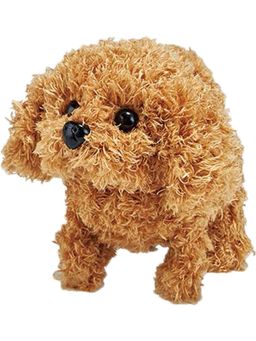Joy Junction - Brown Walking and Barking Poodle Dog Soft Toy (3-12 Years)