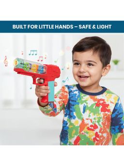 Joy Junction - Multi-Color Projection Transparent Gear Gun Toy With Flashing Light Sound (3-12 Years)