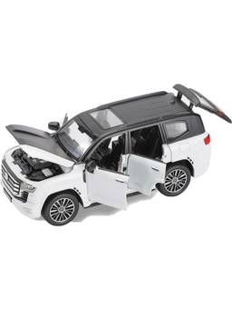 Joy Junction - White Land Cruiser Lc300-Limited Edition Model Pull Back Car (3-12 Years)