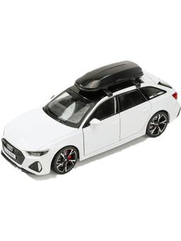Joy Junction - White Rs6-Limited Edition Model Pull Back Car (3-12 Years)