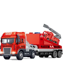 Joy Junction - Red 1:24 Scale Metal Head Fire Truck, Building Vehicle Truck (3-12 Years)