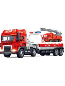 Joy Junction - Red 1:24 Scale Metal Head Fire Truck, Building Vehicle Truck (3-12 Years)
