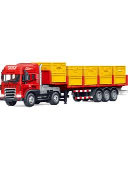 Joy Junction - Red Metal Construction 1:24 Scale Pullback Toy Transport Series Truck (3-12 Years)
