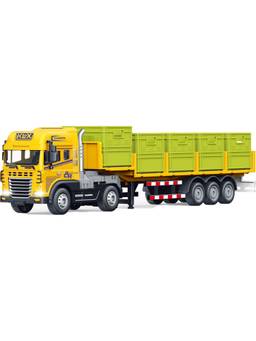 Joy Junction - Yellow Metal Construction 1:24 Scale Pullback Toy Transport Series Truck (3-12 Years)