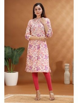 Cotton Culture - Purple Jaipuri Cotton Straight Printed Kurta