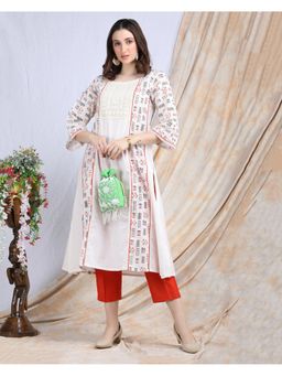 Ritivesh - Warli Printed Cotton Panelled Kurta