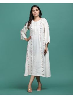 Ritivesh - Cotton Embroidered Fabric A Line Kurta