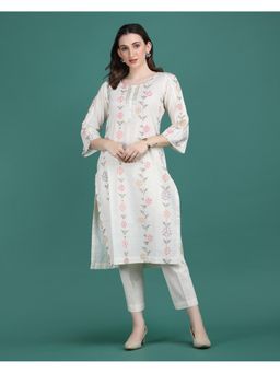 Ritivesh - Cotton Embroidered Fabric Kurta