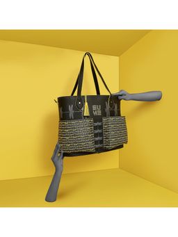 EUME - Clubtail Bucket Women Handbag Vegan Leather Dragonfly UV Printed Messenger Bag Black