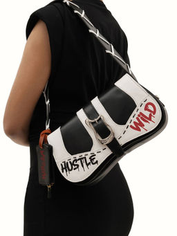 Hidesign - Black Genuine Leather Womens Shoulder Bag