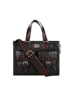 Hidesign - Navy Blue Mens Laptop Bag Fits Laptops Up To 14 Inch Laptop with Detachable Strap