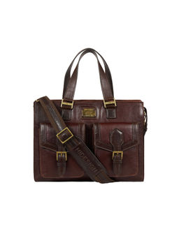 Hidesign - Maroon Mens Briefcase Fits Laptops Up To 14 Inch Laptop with Detachable Strap