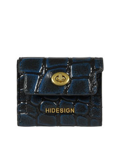 Hidesign - Blue Genuine Leather Womens Tri Wallet