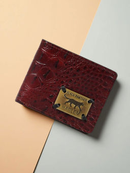 Hidesign - Maroon Genuine Leather Mens Bifold Wallet