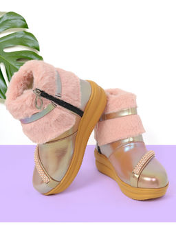 FREEPLAY - Girls Ankle-Length Casual Boots with Zip Fastening Brown