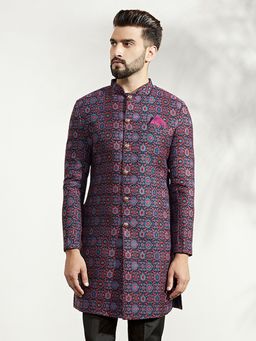 KISAH - Men Multi-Color Sherwani Front Closure