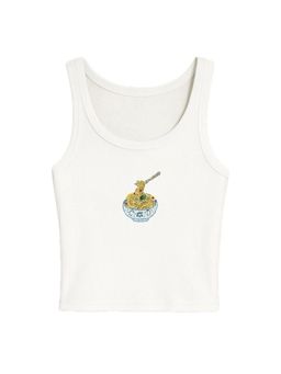 PAST MODERN - White Pasta Tank Top
