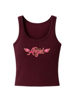PAST MODERN - Burgundy Angel Tank Top