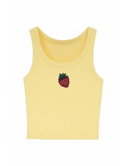 PAST MODERN - Yellow Strawberry Tank Top