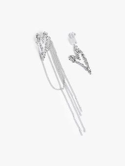 Kazo - Asymetric Heart Earrings Silver