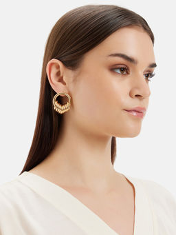 Kazo - Multi Ring Hoop Earrings Gold