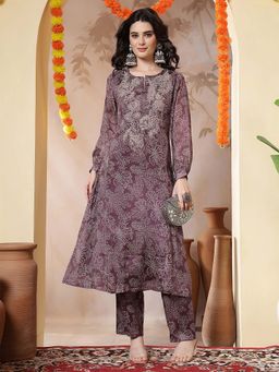 Jaipur Kurti - Bandhani Embroidered Straight Kurta With Pant