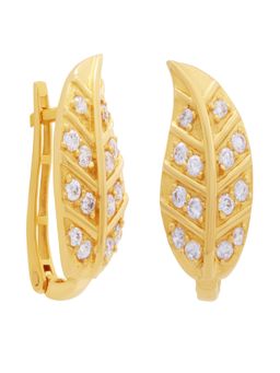 WHP Jewellers - Diamond & Leaf Gold Earring