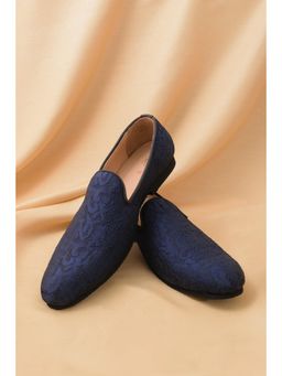 Manyavar - Princely Navy Blue Mens Ethnic Loafers