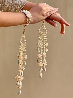 House of D'oro - Bridal Apsara Kaleeras Peach