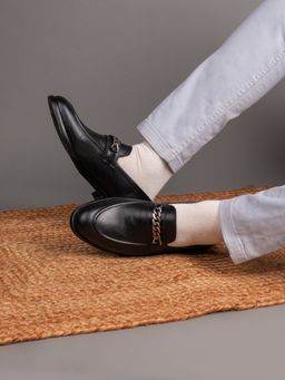 La Botte - Men Black Solid Loafers