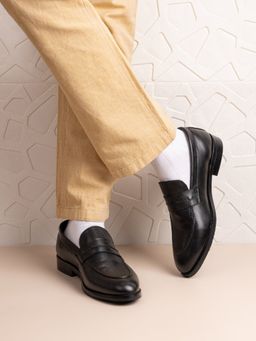 La Botte - Men Black Solid Formal Loafers